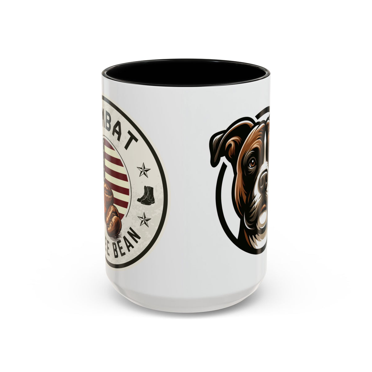 Combat Coffee Mug - Dog Lover's Ceramic Cup with Boxer Design