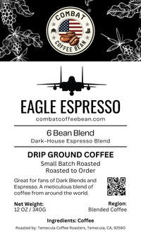 Eagle Espresso —  Blended - Dark Roast - 6 Bean Espresso Blend