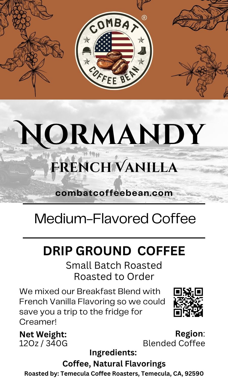 Normandy - Blended - Medium Roast - Natural French Vanilla - Flavored