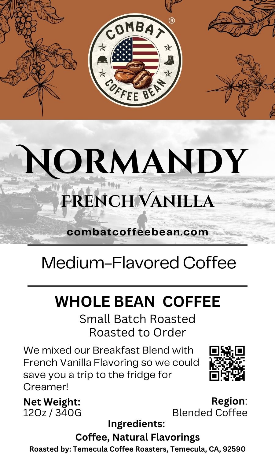 Normandy - Blended - Medium Roast - Natural French Vanilla - Flavored