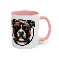 Combat Coffee Mug - Dog Lover's Ceramic Cup with Boxer Design