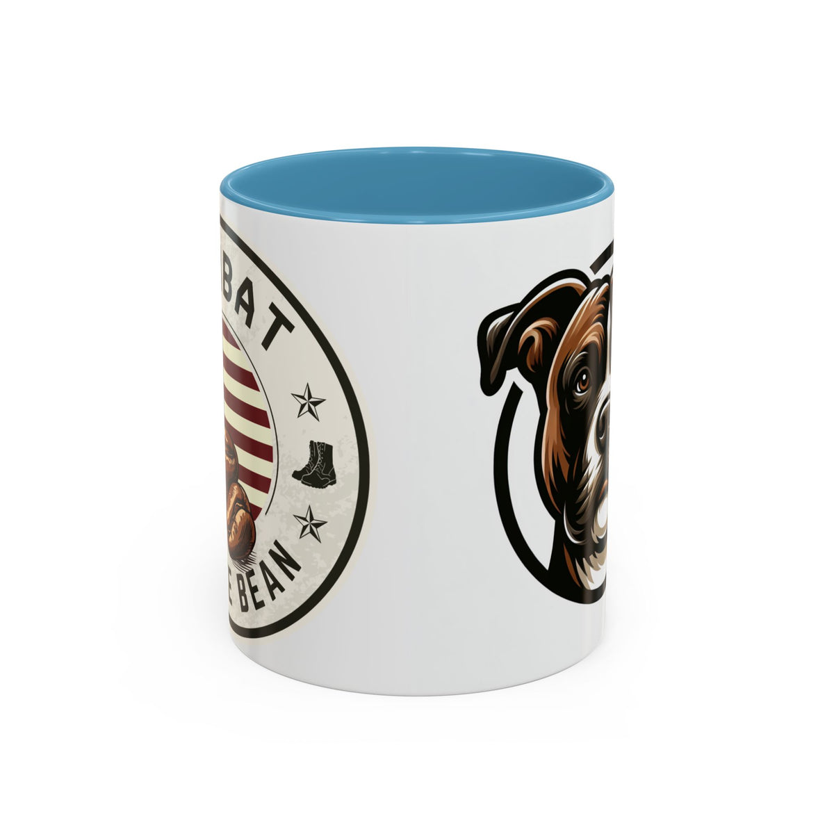 Combat Coffee Mug - Dog Lover's Ceramic Cup with Boxer Design