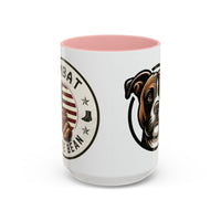 Combat Coffee Mug - Dog Lover's Ceramic Cup with Boxer Design