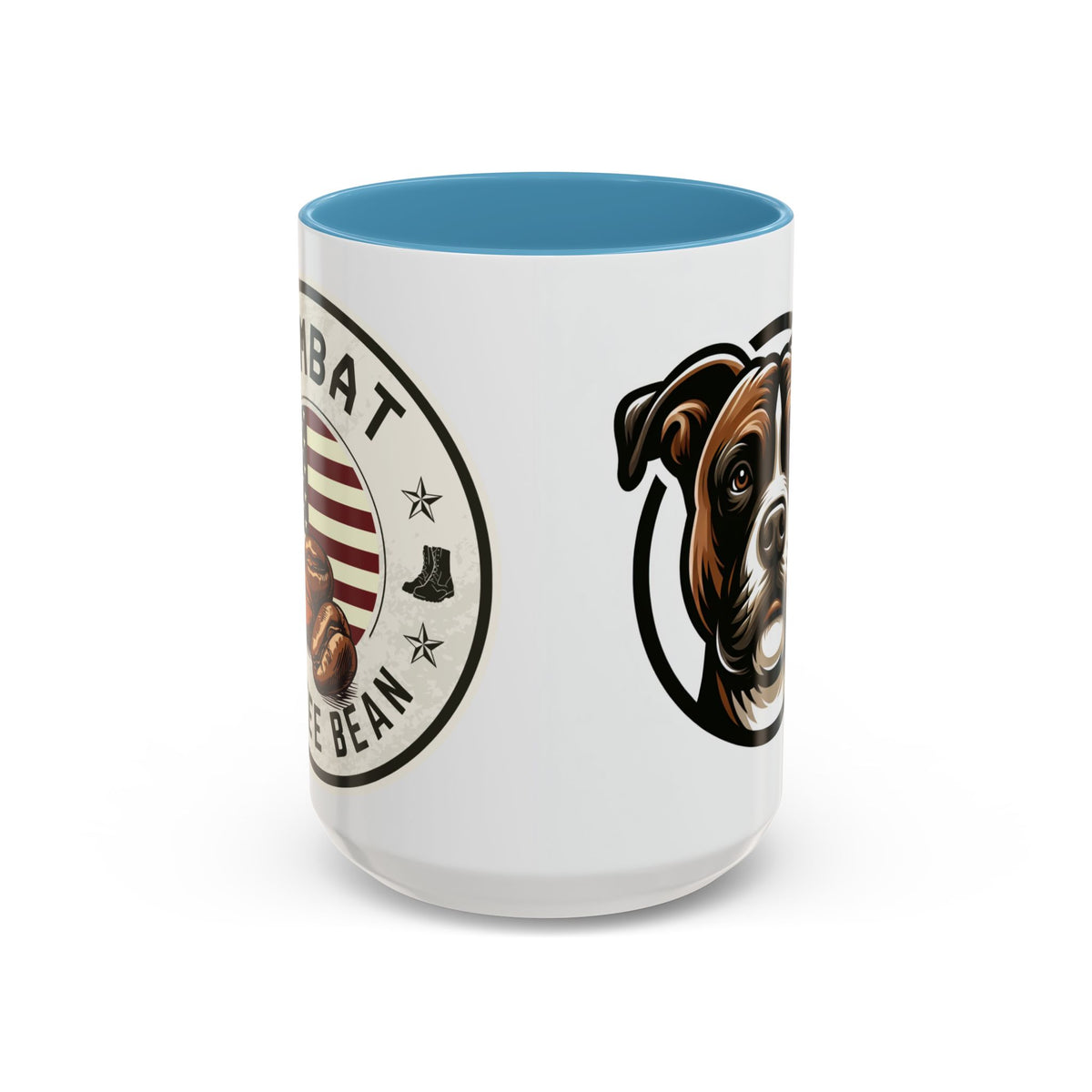 Combat Coffee Mug - Dog Lover's Ceramic Cup with Boxer Design