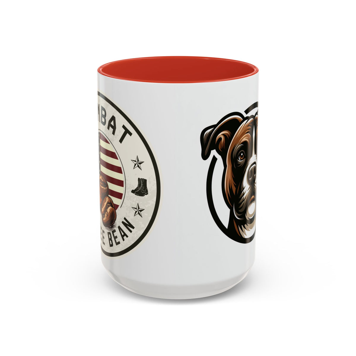 Combat Coffee Mug - Dog Lover's Ceramic Cup with Boxer Design