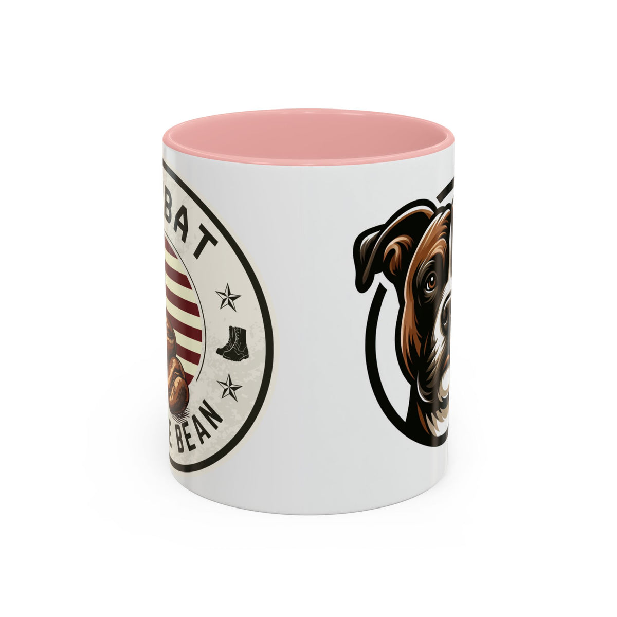 Combat Coffee Mug - Dog Lover's Ceramic Cup with Boxer Design