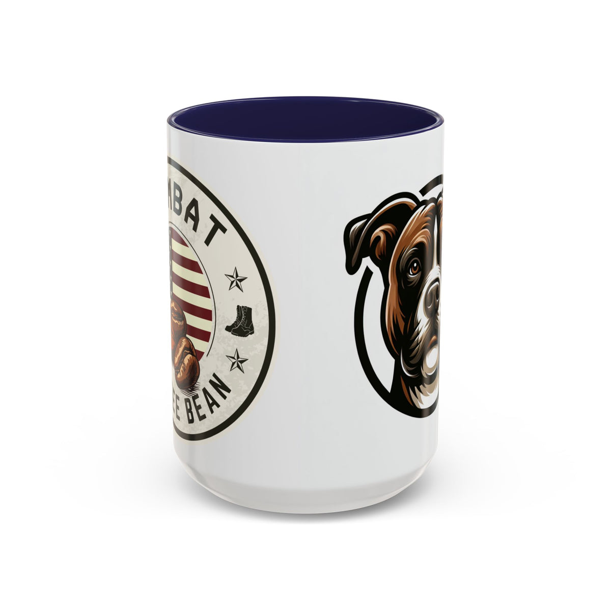 Combat Coffee Mug - Dog Lover's Ceramic Cup with Boxer Design
