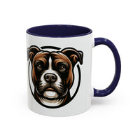 Combat Coffee Mug - Dog Lover's Ceramic Cup with Boxer Design