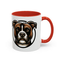Combat Coffee Mug - Dog Lover's Ceramic Cup with Boxer Design