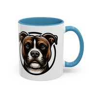 Combat Coffee Mug - Dog Lover's Ceramic Cup with Boxer Design
