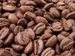 Close-up of freshly roasted coffee beans