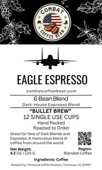 Eagle Espresso —  Blended - Dark Roast - 6 Bean Espresso Blend