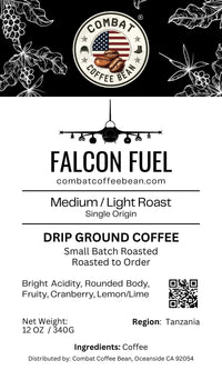 Falcon Fuel - Tanzanian - Medium/Light Roast (Rounded Body, Fruity, Cranberry, Lemon/Lime)