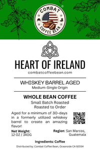 HEART OF IRELAND - Blended - Medium Roast - Flavored (notes of oak, caramel, and a gentle whiskey finish)