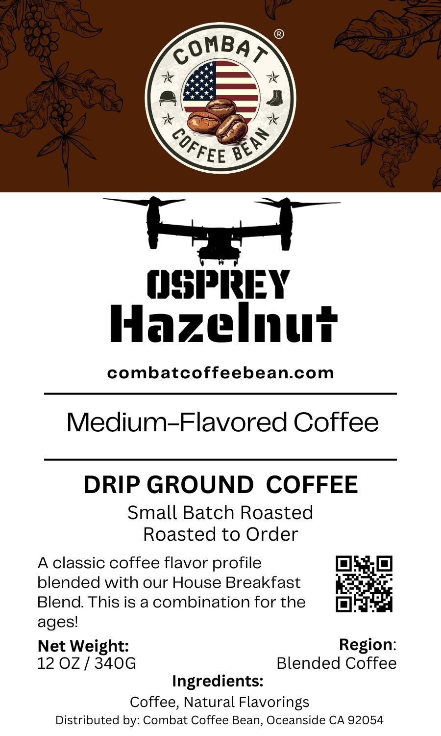 Osprey Hazelnut - Medium Roast - Flavored Coffee (Naturally Flavored Hazelnut)