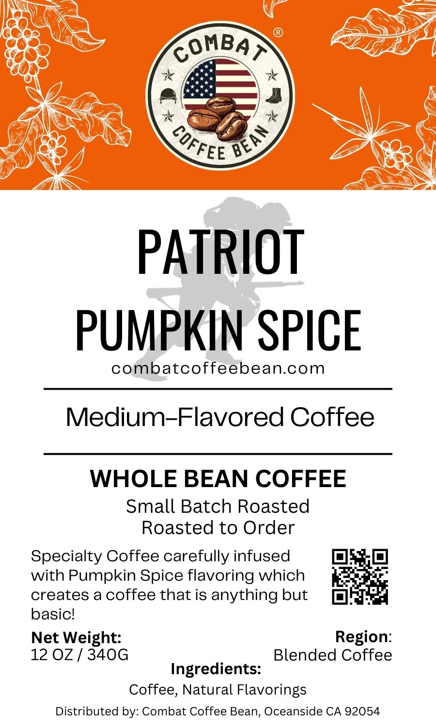 Patriot Pumpkin Spice - Blended - Medium Roast - Flavored (Natural Pumpkin Spice Flavoring)