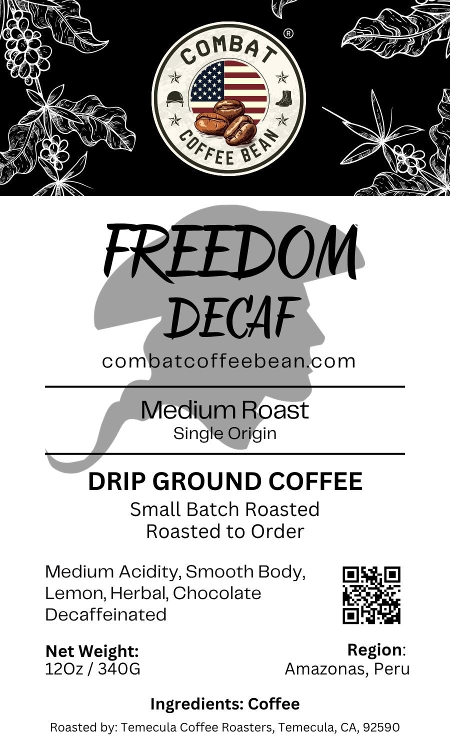 Freedom Decaf - Peruvian - Medium Roast – Combat Coffee Bean