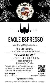 Eagle Espresso —  Blended - Dark Roast - 6 Bean Espresso Blend