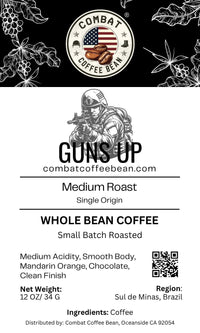 GUNS UP - Brazilian - Medium Roast (Smooth Body, Mandarin Orange, Chocolate)