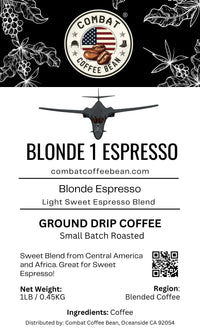 Blonde 1 Espresso (Sweet Blend from Central America and Africa. Great for Sweet Espresso!)