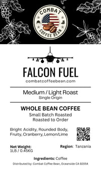 Falcon Fuel - Tanzanian - Medium/Light Roast (Rounded Body, Fruity, Cranberry, Lemon/Lime)