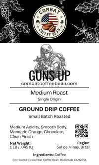 GUNS UP - Brazilian - Medium Roast (Smooth Body, Mandarin Orange, Chocolate)