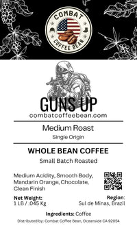 GUNS UP - Brazilian - Medium Roast (Smooth Body, Mandarin Orange, Chocolate)