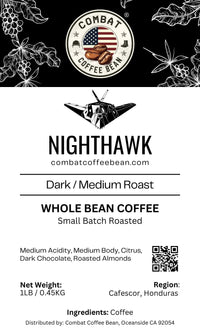 Nighthawk - Honduran - Medium / Dark Roast (Smooth Body, Mandarin Orange, Chocolate)