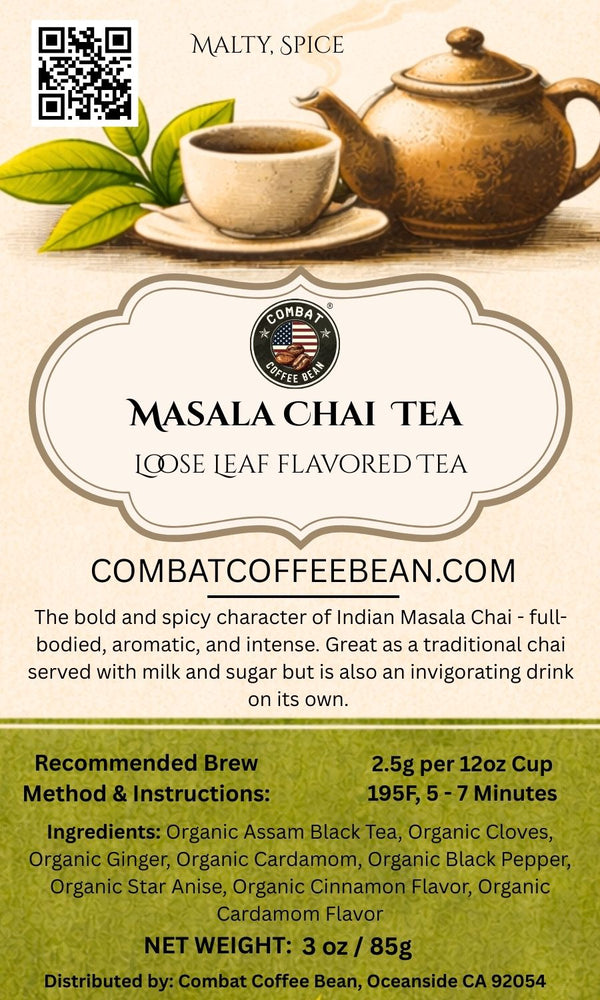 Masala Chai Tea (Spice, Malty, High Astringency, High Body, Low Sweetness)