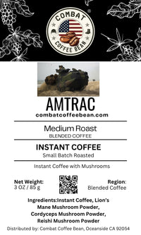 AMTRAC- Blended - Medium Roast - Instant Coffee w/ Mushrooms