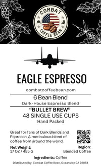 Eagle Espresso —  Blended - Dark Roast - Espresso Blend (For fans of Dark Blends and True Espresso Lovers.)