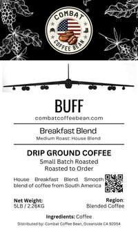 Buff Breakfast Blend - Blended - Medium Roast  (Mild Breakfast Blend)