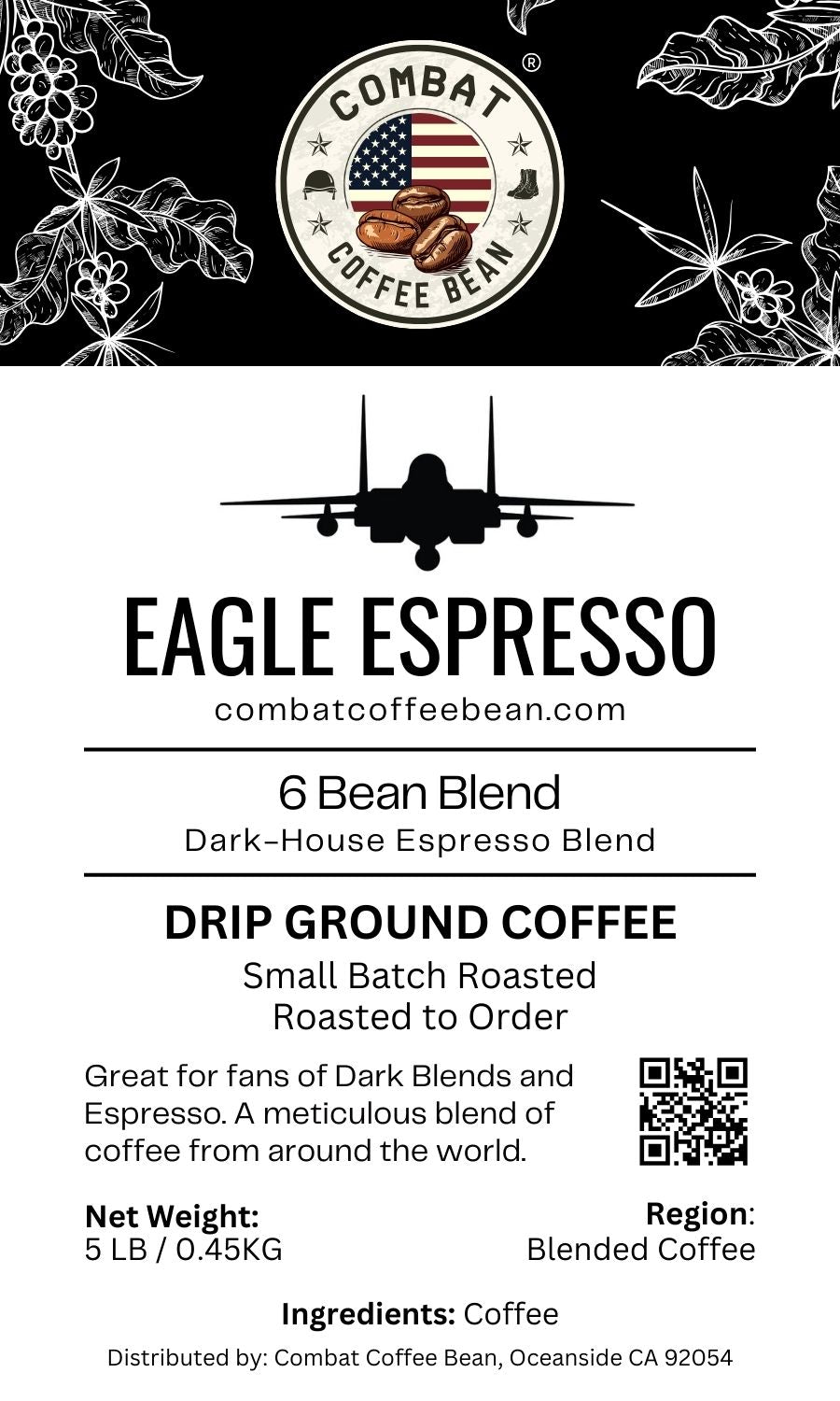Eagle Espresso —  Blended - Dark Roast - Espresso Blend (For fans of Dark Blends and True Espresso Lovers.)