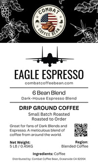 Eagle Espresso —  Blended - Dark Roast - Espresso Blend (For fans of Dark Blends and True Espresso Lovers.)