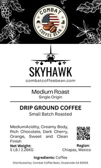 Skyhawk - Mexican - Medium Roast (Creamy Body, Rich Chocolate, Dark Cherry, Orange)