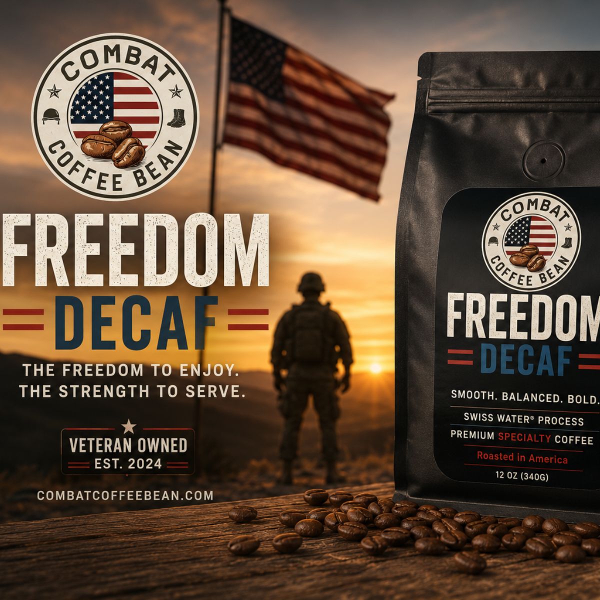 Freedom Decaf - Peruvian - Medium Roast (Smooth Body, Lemon, Herbal, Chocolate)